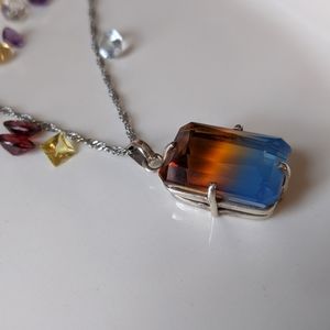 Bi-Colored Quartz in Sterling Silver